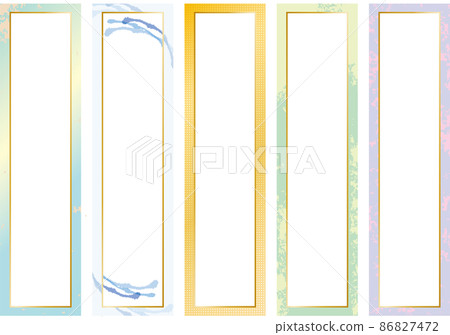 Fashionable Japanese paper strips (haiku, tanka, senryu, kukai, new year, calligraphy) 86827472