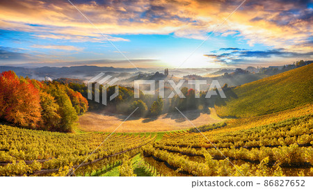 Fabulous vineyards landscape in South Styria near Gamlitz. Fabulous vineyards landscape in South Styria near Gamlitz. 86827652
