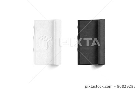 Blaank black and white twisted small towel mockup, top view Blaank black and white twisted small towel mockup, top view 86829285