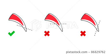 Dog nail trimming colorful icons Dog nail trimming colorful icons 86829762