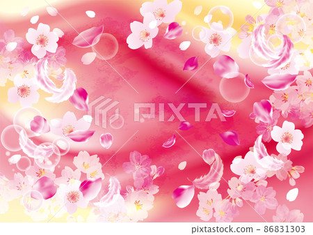 Gorgeous cherry blossom background illustration 86831303