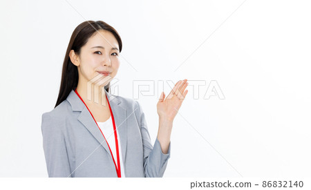 女性商務白色背景 86832140