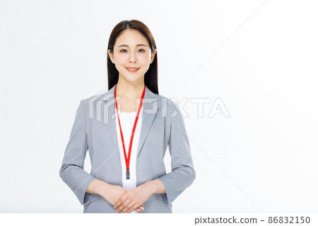 女性商務白色背景 86832150