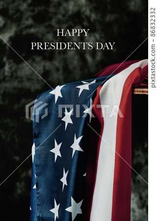 text happy presidents day and the american flag 86832332