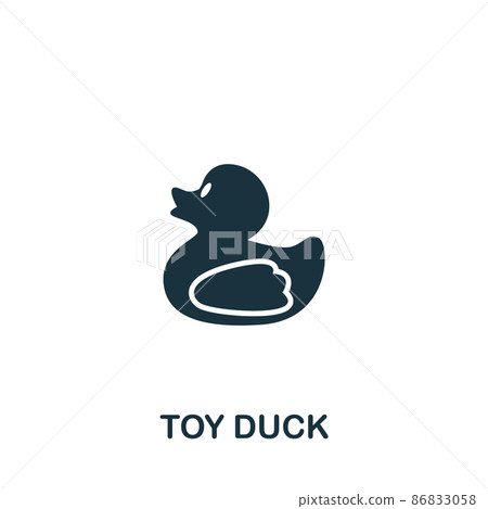 Toy Duck icon. Monochrome simple Toy Duck icon for templates, web design and infographics 86833058