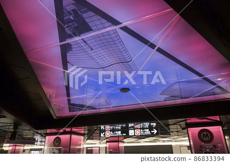 Ginza underground passage lighting ceiling 86833394