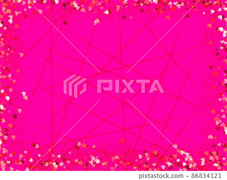 Dark pink background, hearts and lines 86834121