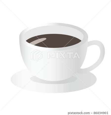 咖啡杯的插圖。中斷圖標。商業場景。 86834901