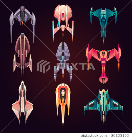 Starships, spaceships or galaxy space jet ships 86835193