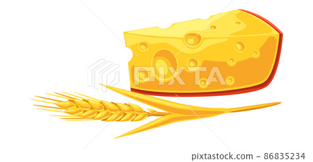 Happy Shavuot illustration. Holiday background with Jewish traditional food. Happy Shavuot illustration. Holiday background with Jewish traditional food. 86835234
