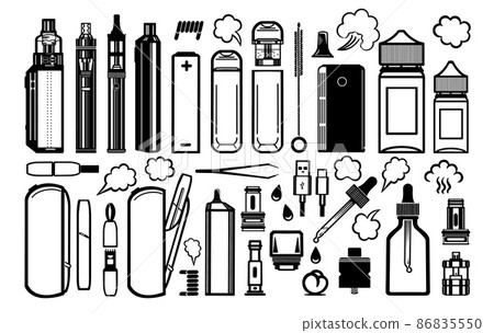 Set of vape shop icon vector illustration 86835550