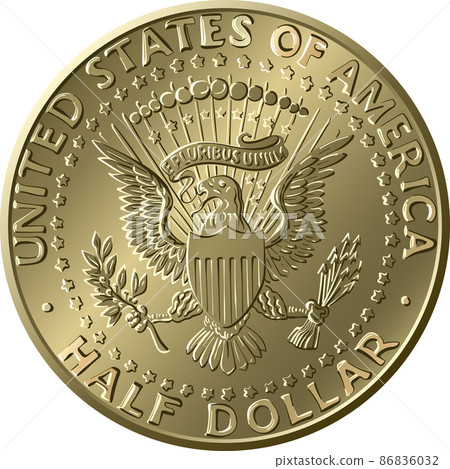 Vector United States coin Half dollar 86836032