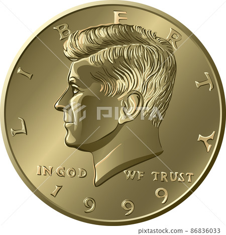 Vector United States coin Half dollar 86836033