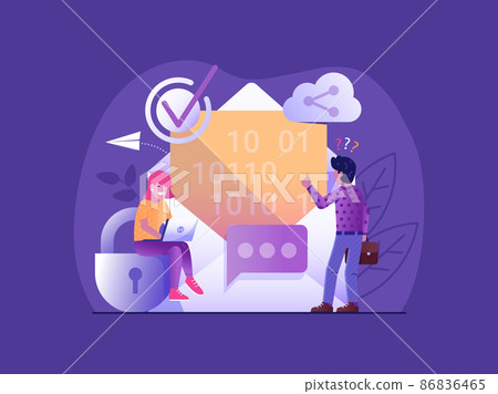 Email Security Mailing Protection Web Illustration Email Security Mailing Protection Web Illustration 86836465