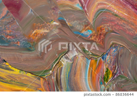 Mixed oil paints close-up. Colorful abstract background Mixed oil paints close-up. Colorful abstract background 86836644