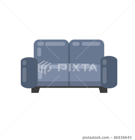Blue sofa. Modern interior. Element of Living room. Place to rest Blue sofa. Modern interior. Element of Living room. Place to rest 86836645