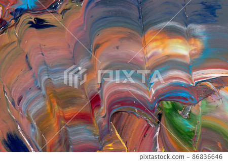 Mixed oil paints close-up. Colorful abstract background Mixed oil paints close-up. Colorful abstract background 86836646