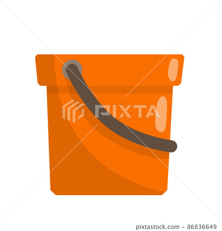 Yellow Bucket. Element of cleaning house. object with handle. Yellow Bucket. Element of cleaning house. object with handle. 86836649