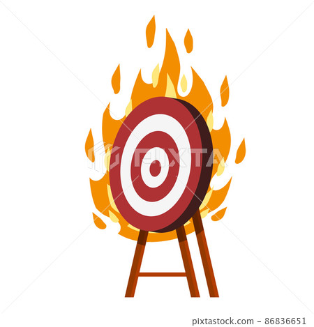 Target for arrows. Red and white fire aim. Business concept several attempts. Target for arrows. Red and white fire aim. Business concept several attempts. 86836651