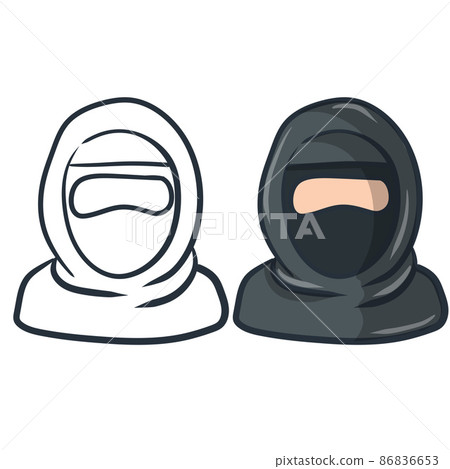 Set of Avatar of Muslim girl covered with scarf Set of Avatar of Muslim girl covered with scarf 86836653