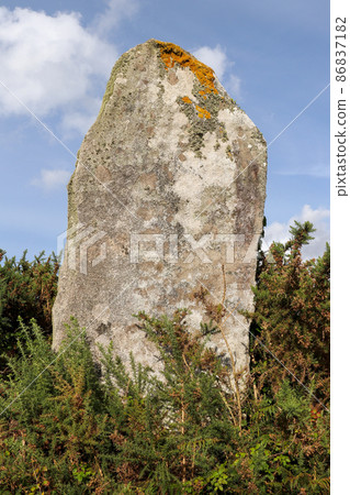 Menhir of Couinandre, Plouescat, Brittany, France Menhir of Couinandre, Plouescat, Brittany, France 86837182