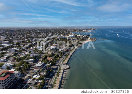 la paz bcs mexico aerial view panorama cityscape baja california sur 86837536
