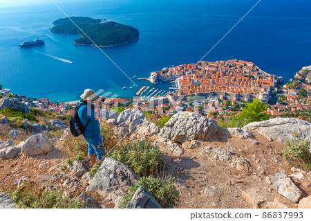Old Harbor of Dubrovnik, Croatia 86837993