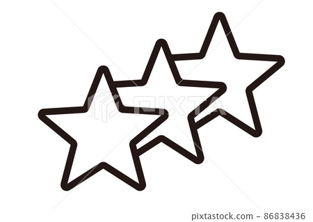 Three lined star marks Three lined star marks 86838436