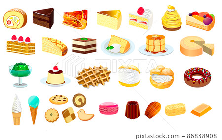 一套各種各樣的糕點 86838908