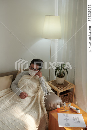 Sick Senior Woman at Home Sick Senior Woman at Home 86838951