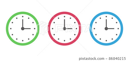 Clock icon set 86840215