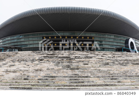 Lisbon / Portugal - The entrance of the Altice Arena on the site of the world expo 98 Lisbon / Portugal - The entrance of the Altice Arena on the site of the world expo 98 86840349