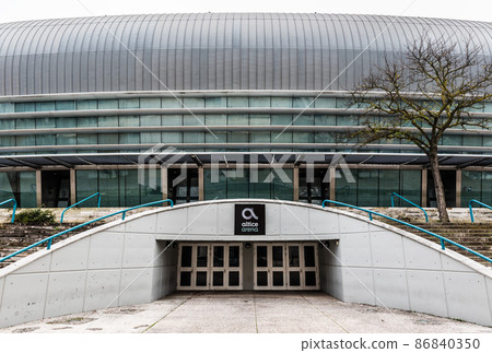 Lisbon / Portugal - The entrance of the Altice Arena on the site of the world expo 98 86840350