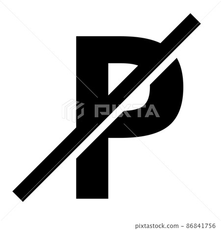 No parking silhouette icon No parking silhouette icon 86841756