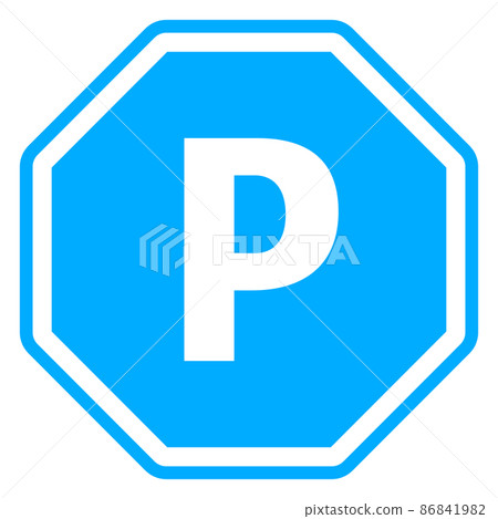 Parking sign light blue 86841982
