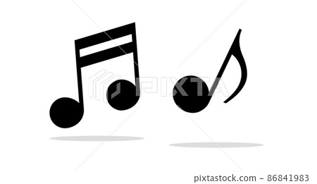 Musical note icon set Musical note icon set 86841983