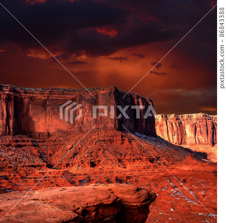 Sunset Arizona Monument Valley Sunset Arizona Monument Valley 86843388