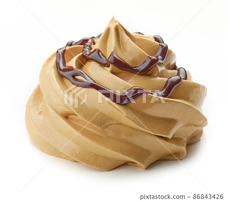 whipped caramel and coffee cream 86843426