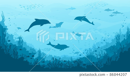 ocean silhouette vector