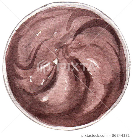 Specialty breakfast food watercolor icon set 86844381