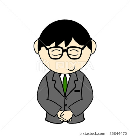 A man in a suit to bow A man in a suit to bow 86844470