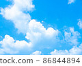 Blue sky cloud background material image 86844894