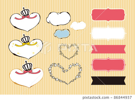 Girly heart frame material Girly heart frame material 86844937