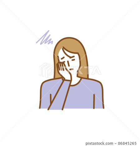 一個感到不安和沒有活力的女人 一個感到不安和沒有活力的女人 86845265