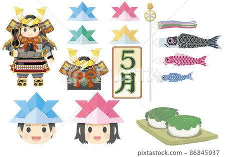 5 月圖標插圖集 5 月圖標插圖集 86845937