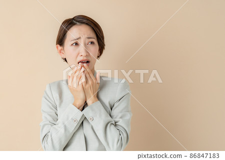 女商人恐慌擔心 86847183