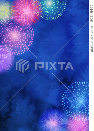 Vector illustration background of fireworks (summer greetings) Vector illustration background of fireworks (summer greetings) 86849462