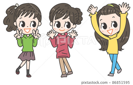 三個好朋友女孩! 三個好朋友女孩! 86851595