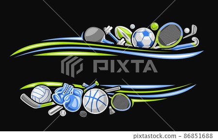 Vector Border for Sports Equipment 86851688