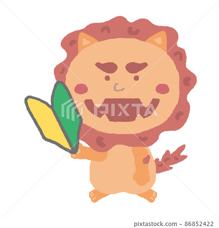 Okinawa Shisa with a beginner mark Illustration material Okinawa Shisa with a beginner mark Illustration material 86852422
